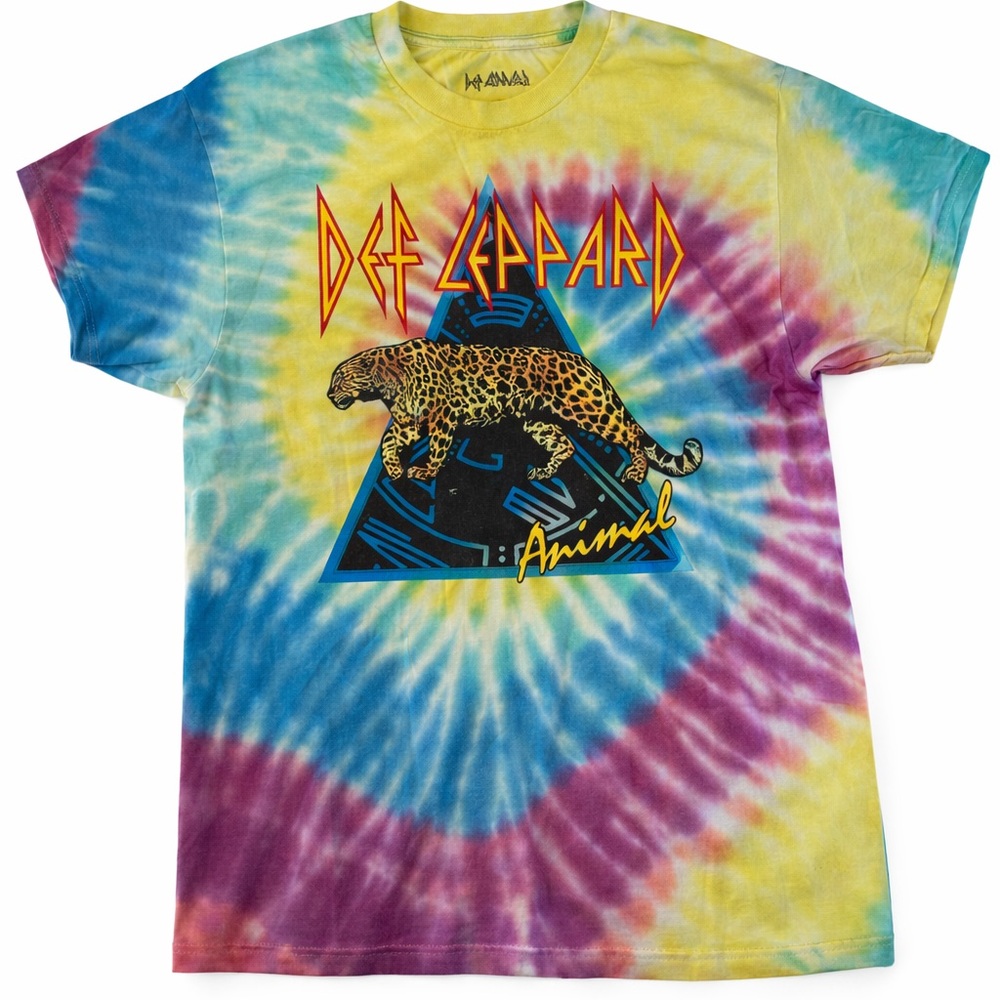 Def Leppard Tie Dye Tee Shirt size M